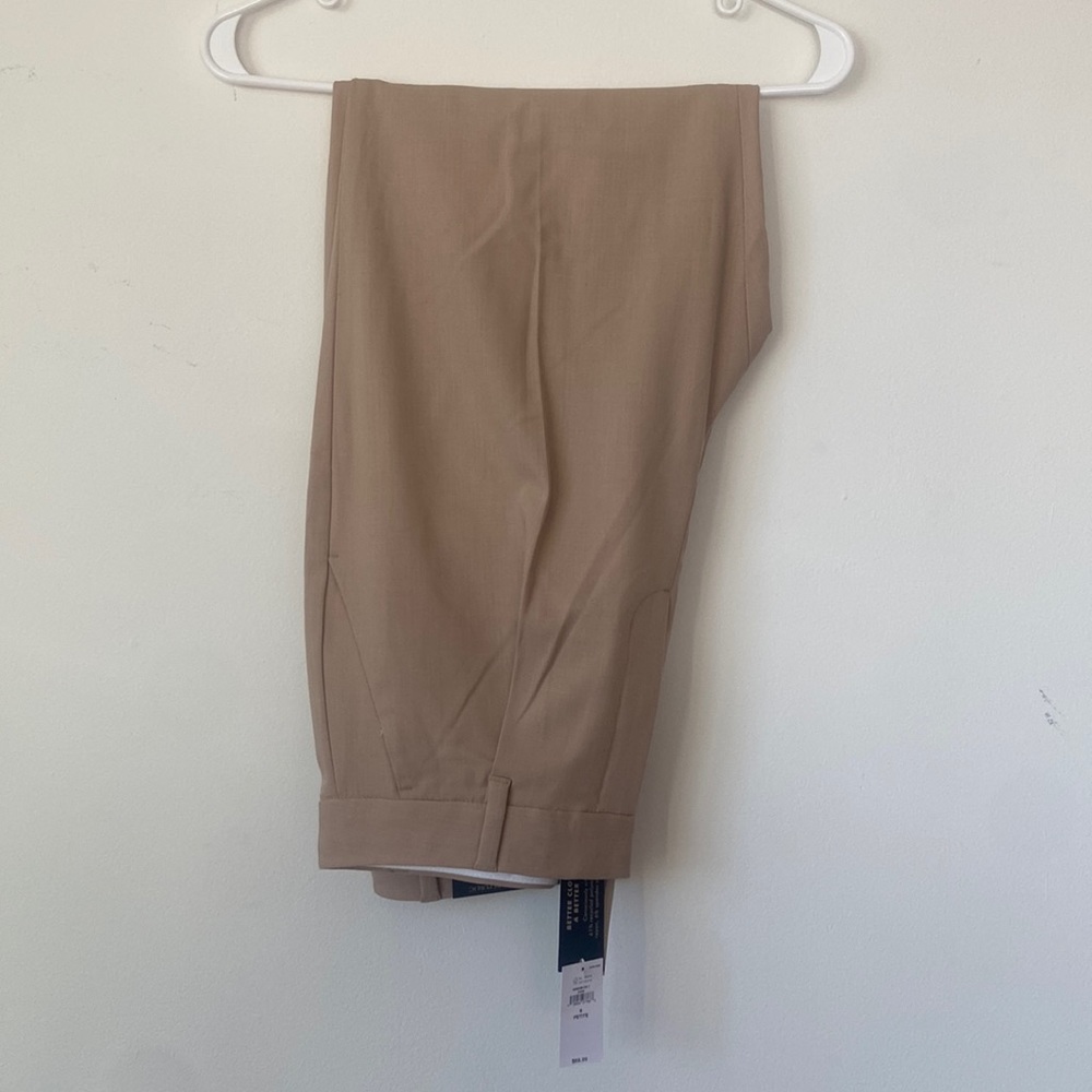 Beige high rise tapered dress pant. NWT.